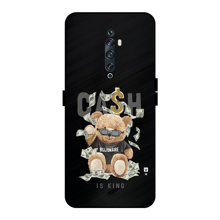 Billionaire Teddy Metal Back Case for Oppo Reno2 F