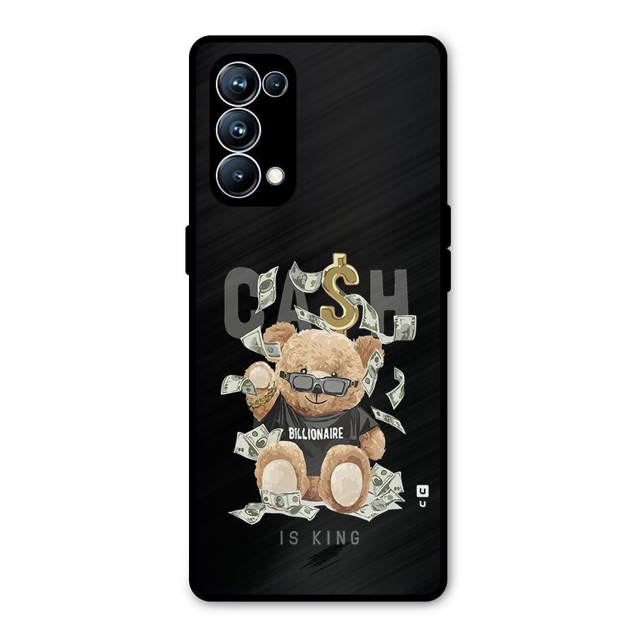 Billionaire Teddy Metal Back Case for Oppo Reno5 Pro 5G