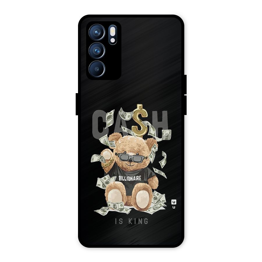Billionaire Teddy Metal Back Case for Oppo Reno6 5G