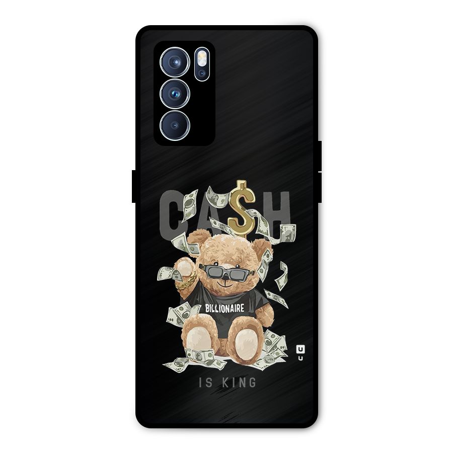 Billionaire Teddy Metal Back Case for Oppo Reno6 Pro 5G