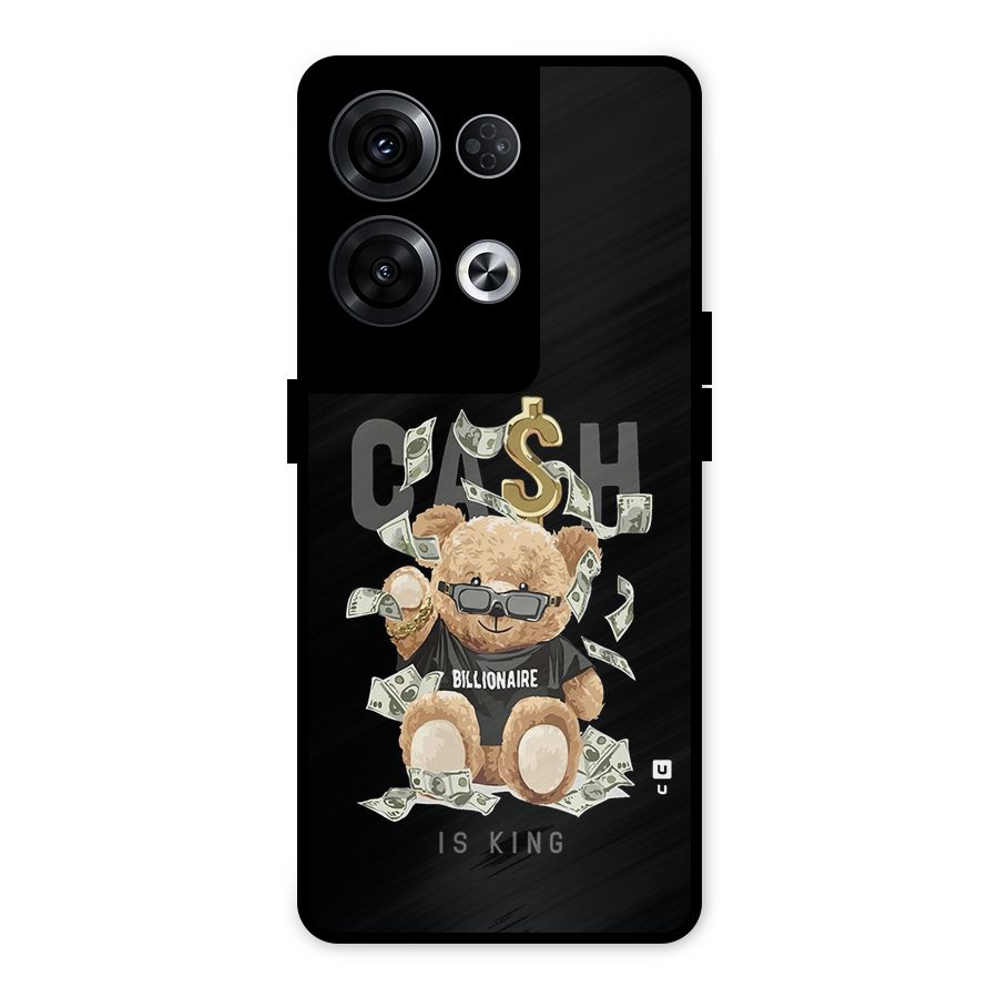 Billionaire Teddy Metal Back Case for Oppo Reno8 Pro 5G