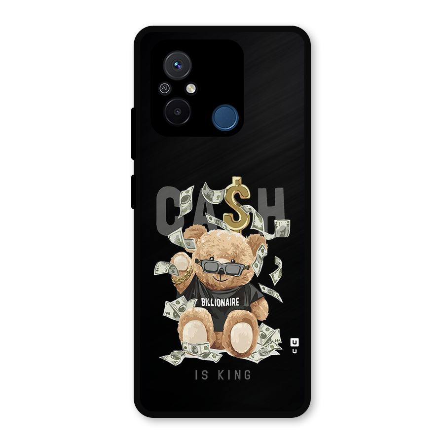 Billionaire Teddy Metal Back Case for Poco C55