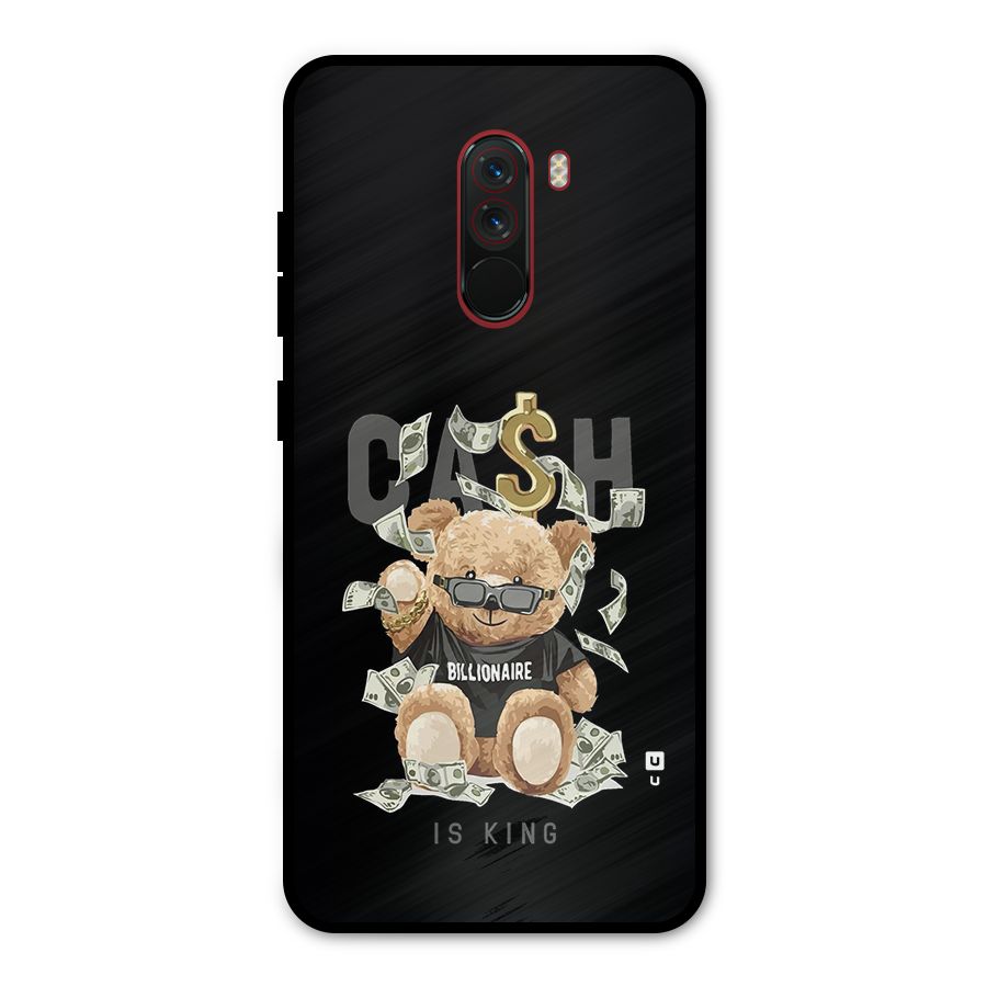 Billionaire Teddy Metal Back Case for Poco F1