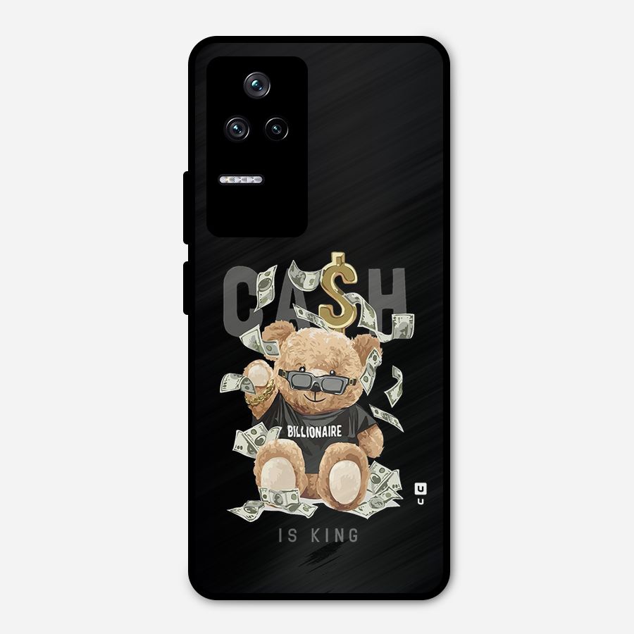 Billionaire Teddy Metal Back Case for Poco F4 5G