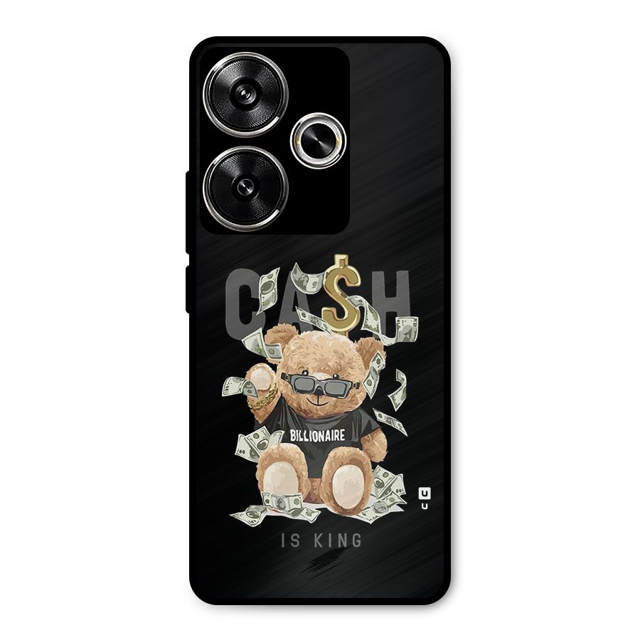 Billionaire Teddy Metal Back Case for Poco F6