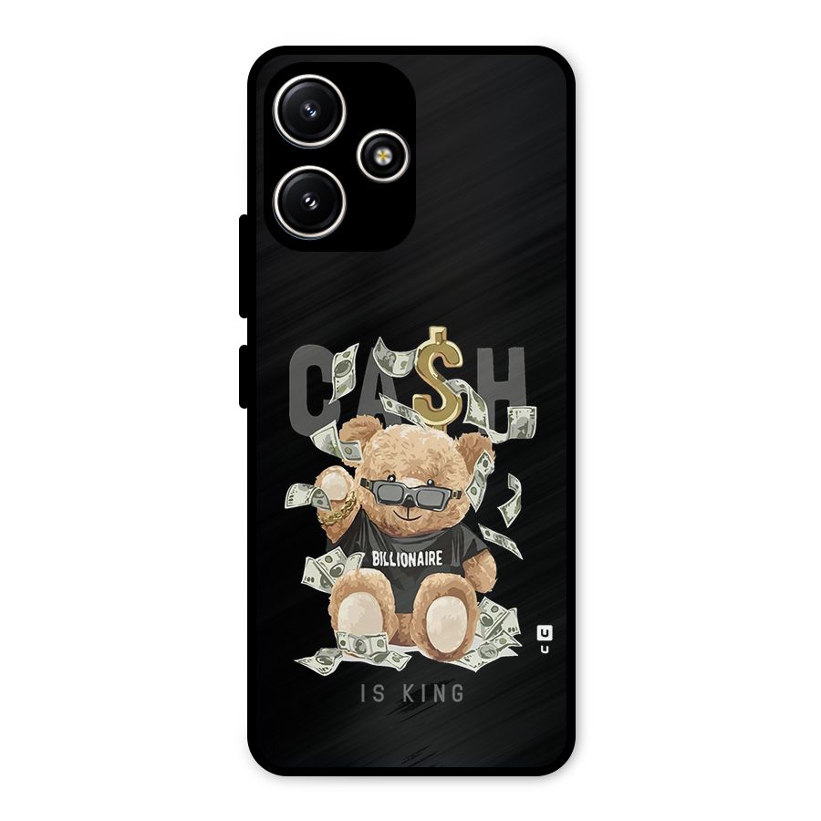 Billionaire Teddy Metal Back Case for Poco M6 Pro