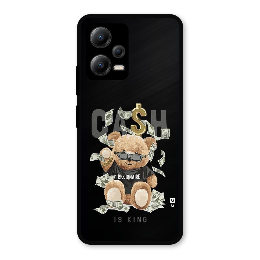 Billionaire Teddy Metal Back Case for Poco X5