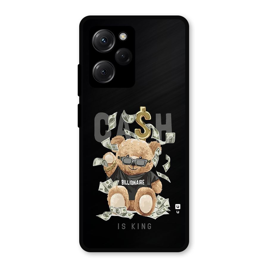 Billionaire Teddy Metal Back Case for Poco X5 Pro