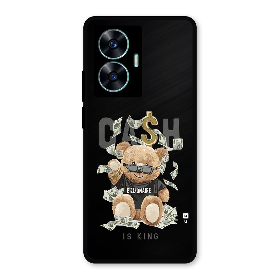 Billionaire Teddy Metal Back Case for Realme Narzo N55