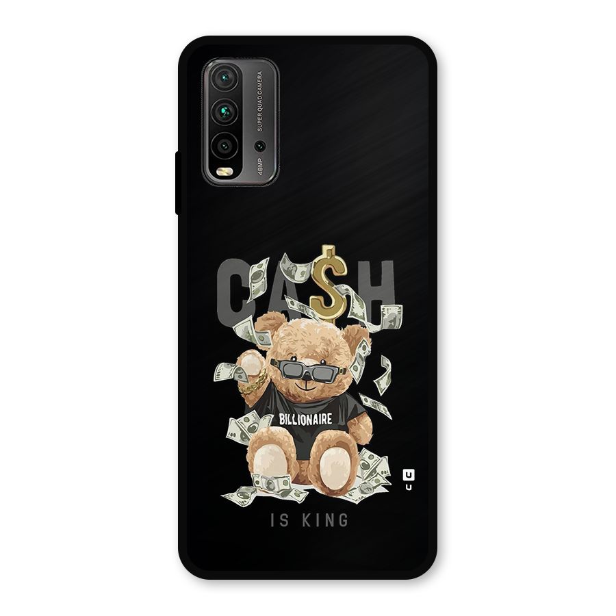 Billionaire Teddy Metal Back Case for Redmi 9 Power
