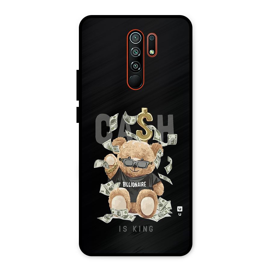 Billionaire Teddy Metal Back Case for Redmi 9 Prime