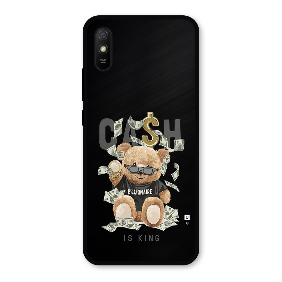 Billionaire Teddy Metal Back Case for Redmi 9a