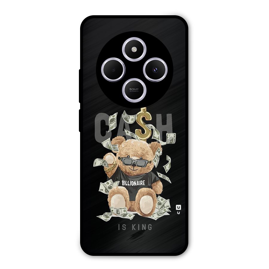 Billionaire Teddy Metal Back Case for Redmi A4