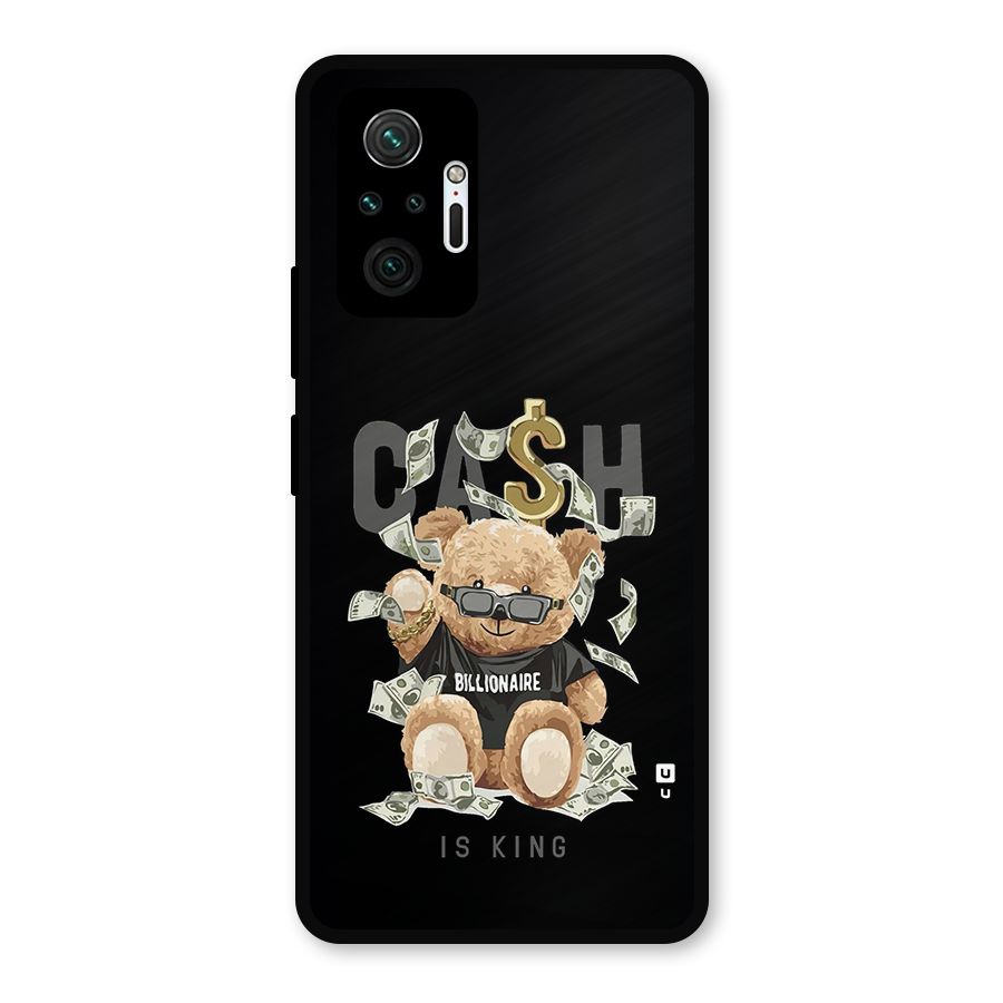 Billionaire Teddy Metal Back Case for Redmi Note 10 Pro Max
