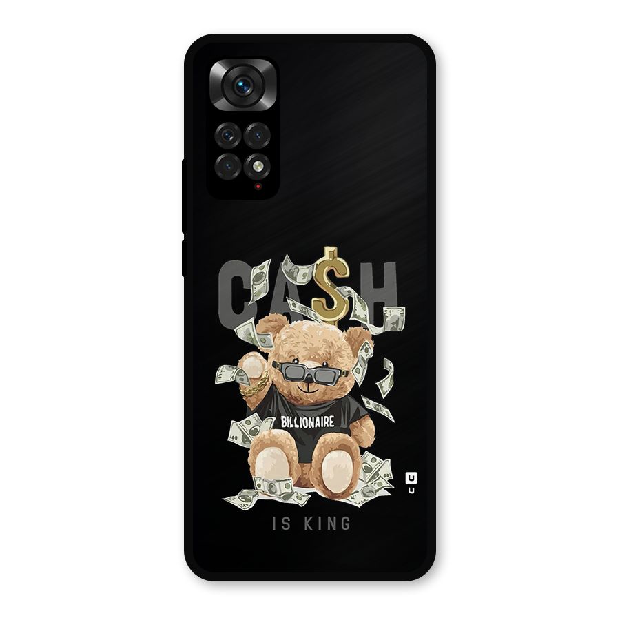 Billionaire Teddy Metal Back Case for Redmi Note 11