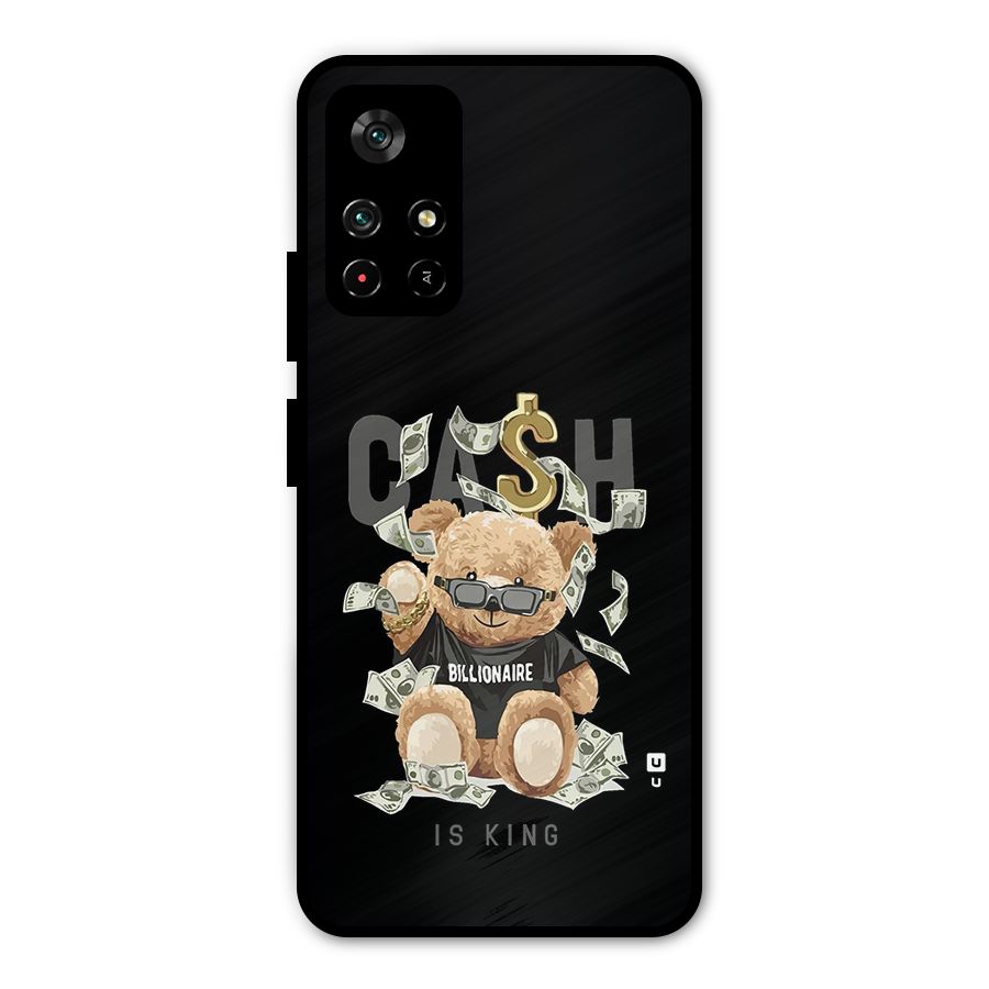 Billionaire Teddy Metal Back Case for Redmi Note 11T 5G