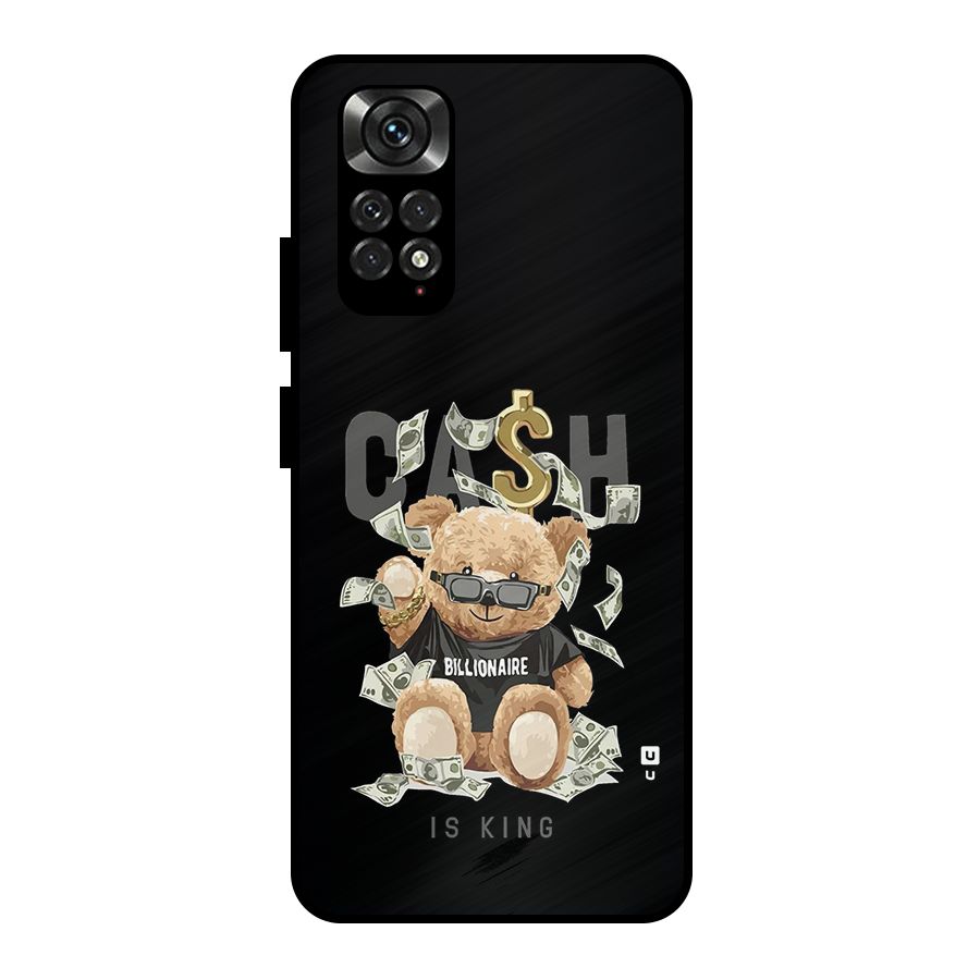 Billionaire Teddy Metal Back Case for Redmi Note 11 Pro