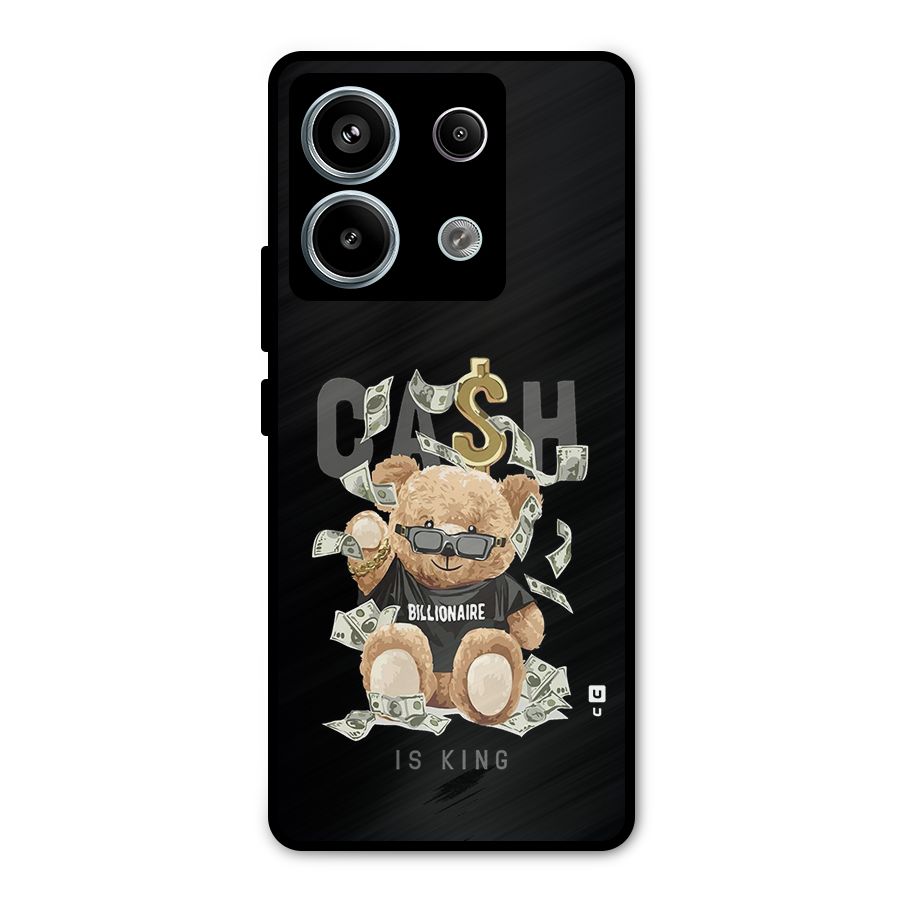 Billionaire Teddy Metal Back Case for Redmi Note 13 Pro 5G