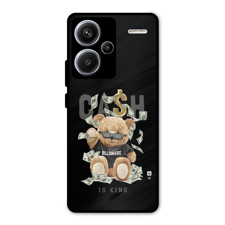 Billionaire Teddy Metal Back Case for Redmi Note 13 Pro Plus