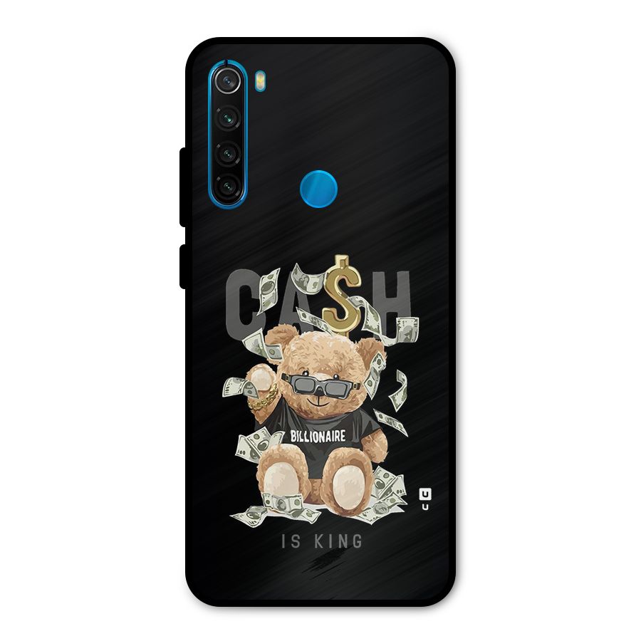 Billionaire Teddy Metal Back Case for Redmi Note 8