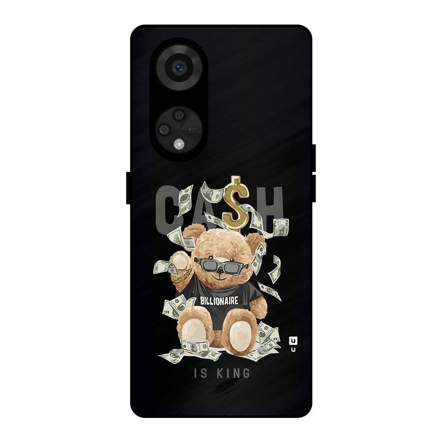 Billionaire Teddy Metal Back Case for Reno8 T 5G