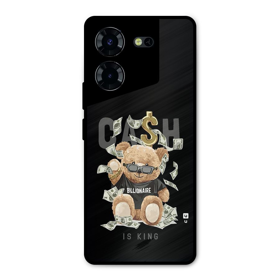 Billionaire Teddy Metal Back Case for Tecno Pova 5 Pro 5G