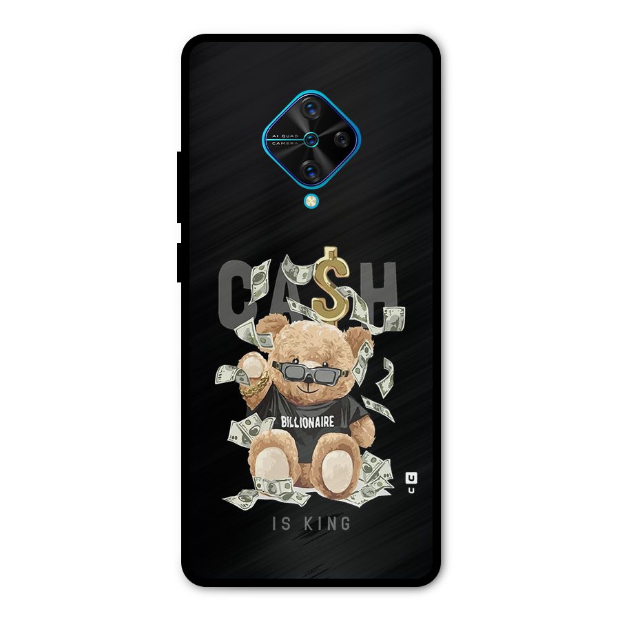 Billionaire Teddy Metal Back Case for Vivo S1 Pro