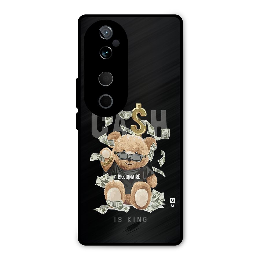 Billionaire Teddy Metal Back Case for Vivo T3 Ultra