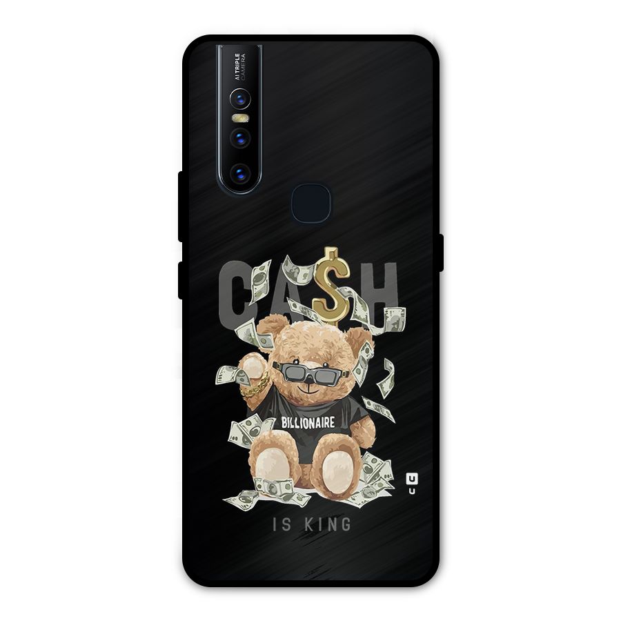 Billionaire Teddy Metal Back Case for Vivo V15