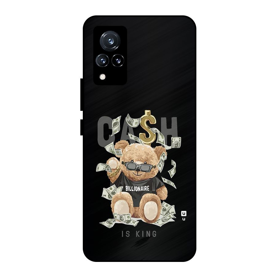 Billionaire Teddy Metal Back Case for Vivo V21 5G