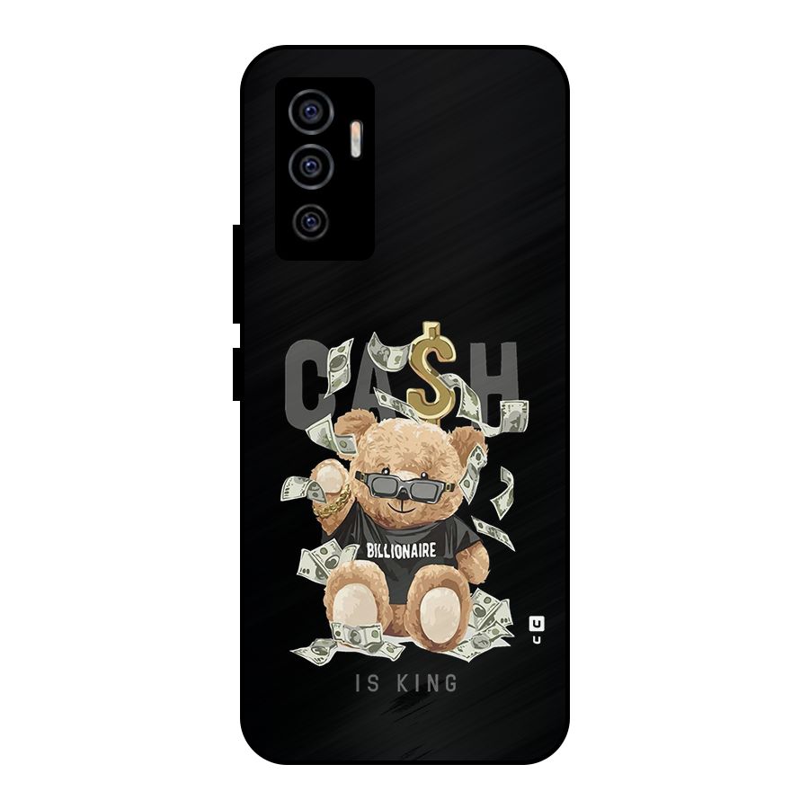 Billionaire Teddy Metal Back Case for Vivo V23e