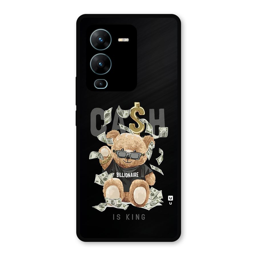 Billionaire Teddy Metal Back Case for Vivo V25 Pro