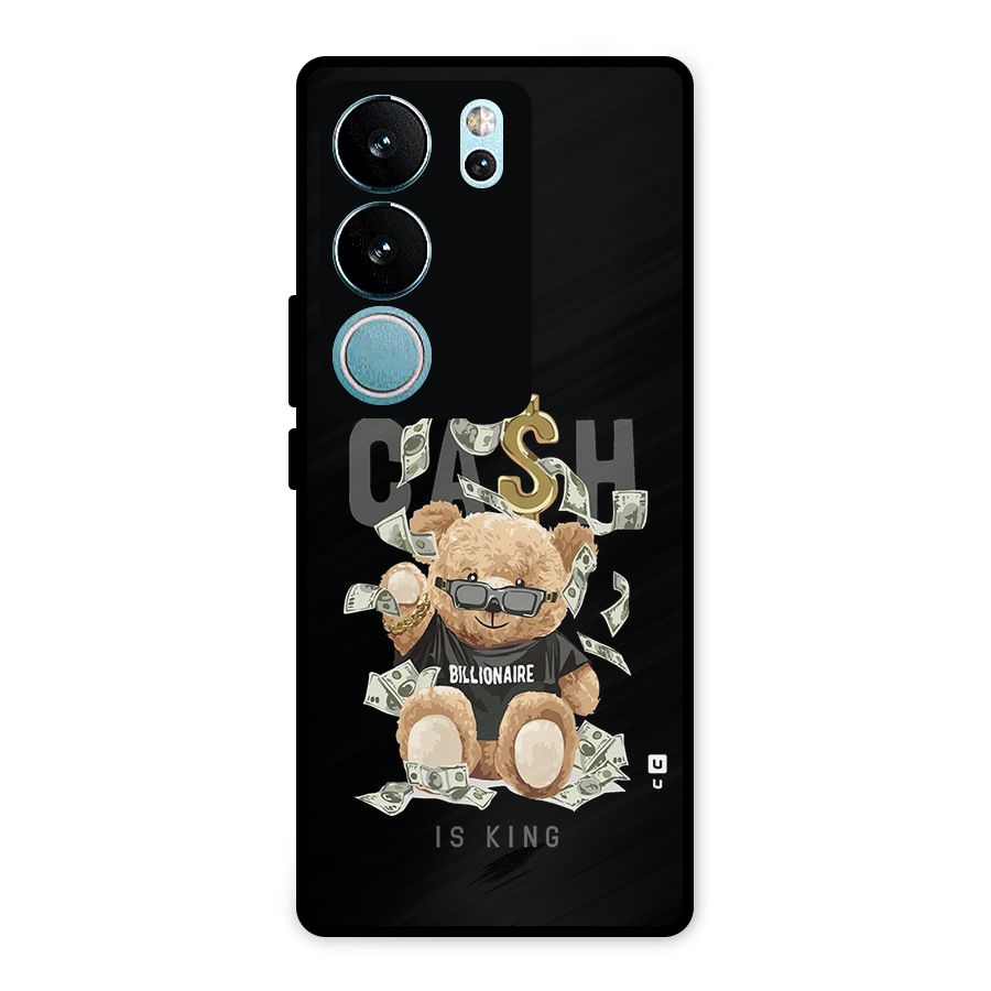 Billionaire Teddy Metal Back Case for Vivo V29 Pro