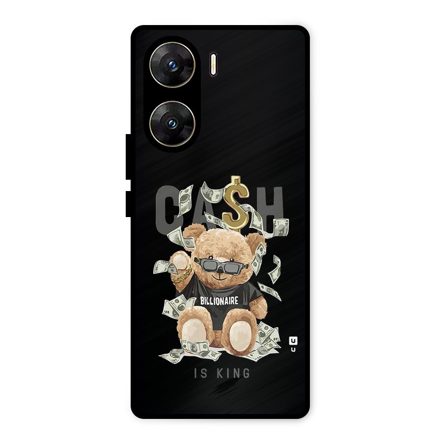 Billionaire Teddy Metal Back Case for Vivo V29e
