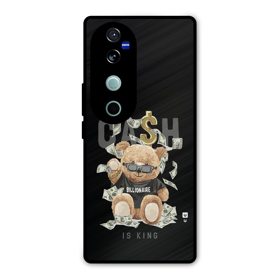 Billionaire Teddy Metal Back Case for Vivo V40