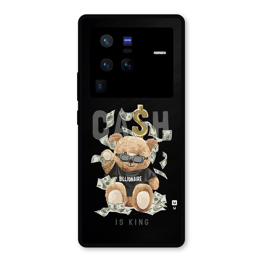 Billionaire Teddy Metal Back Case for Vivo X80 Pro