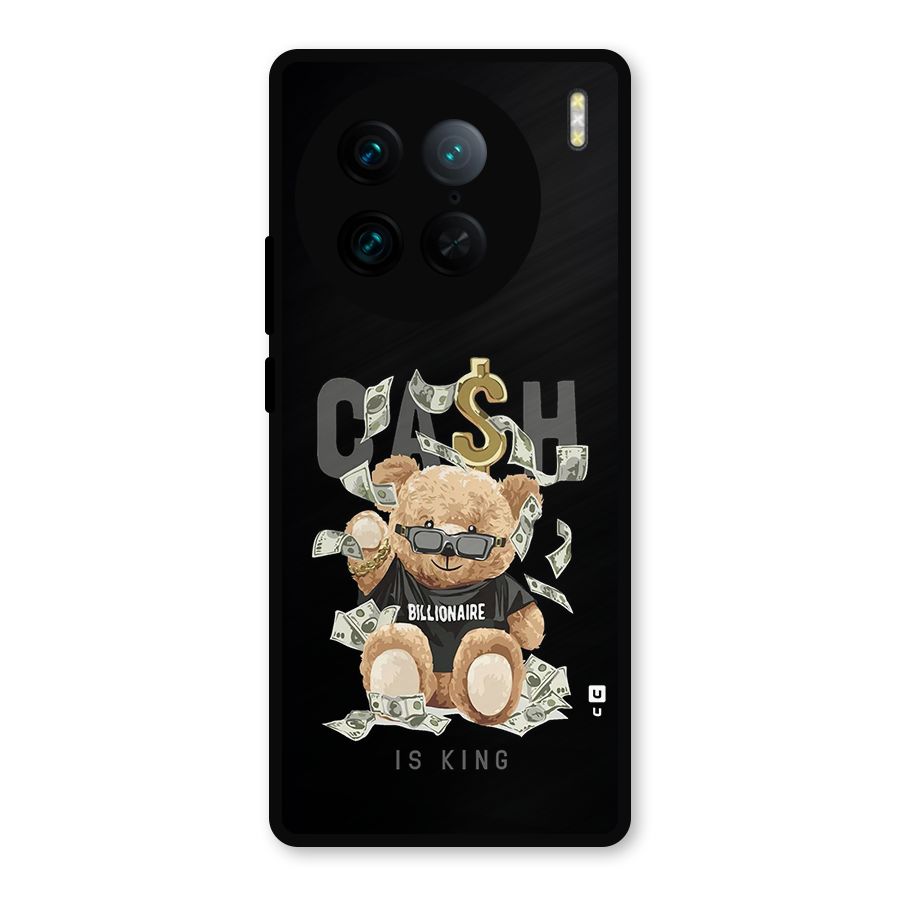 Billionaire Teddy Metal Back Case for Vivo X90 Pro