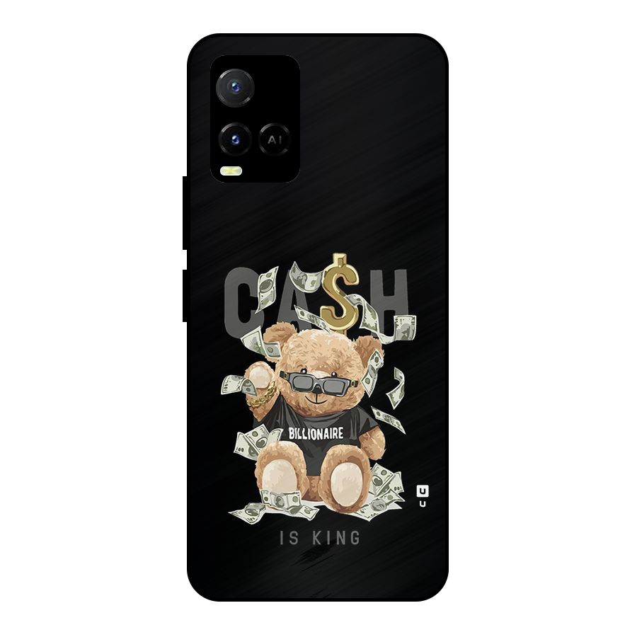 Billionaire Teddy Metal Back Case for Vivo Y21