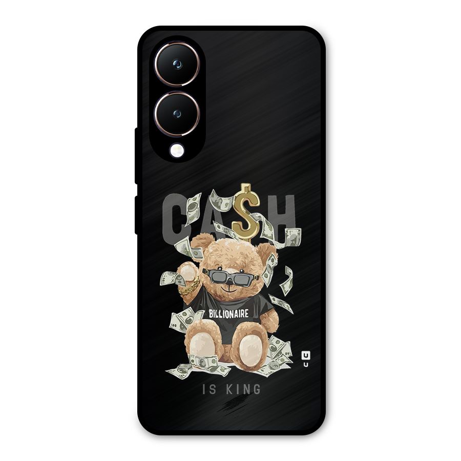 Billionaire Teddy Metal Back Case for Vivo Y28