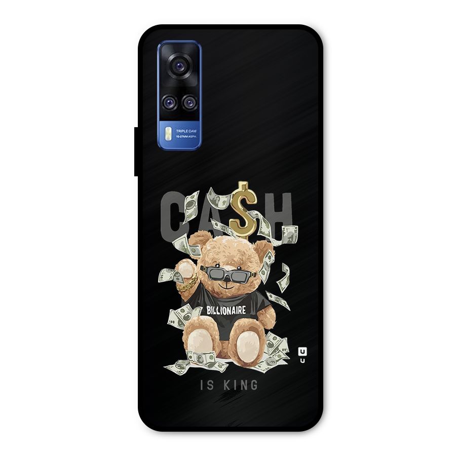 Billionaire Teddy Metal Back Case for Vivo Y31