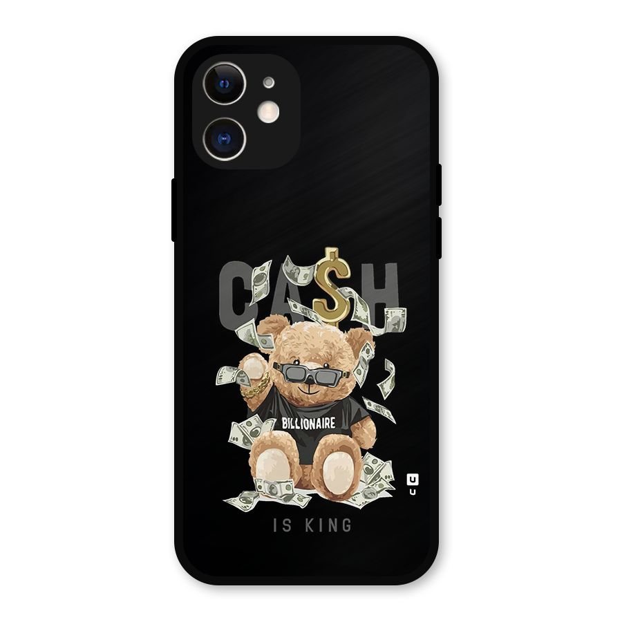 Billionaire Teddy Metal Back Case for iPhone 12