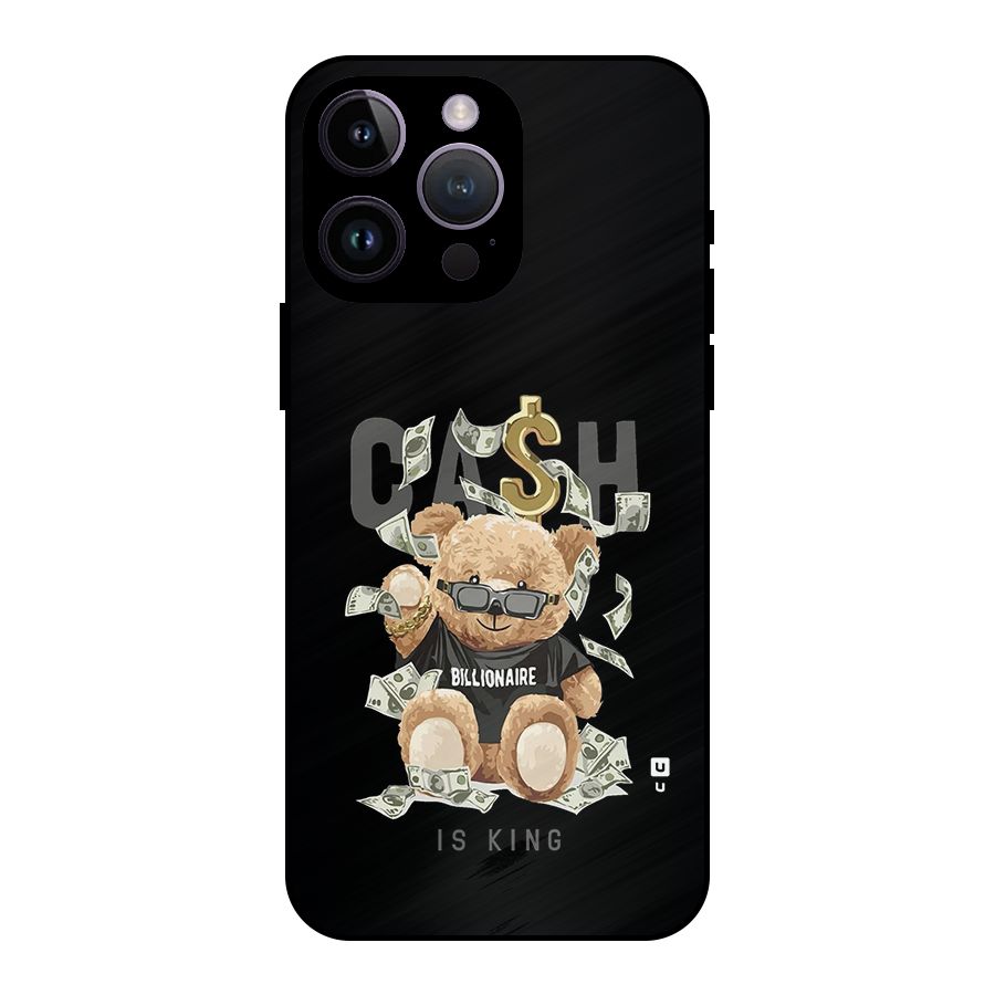 Billionaire Teddy Metal Back Case for iPhone 14 Pro Max