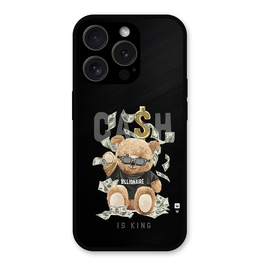 Billionaire Teddy Metal Back Case for iPhone 15 Pro