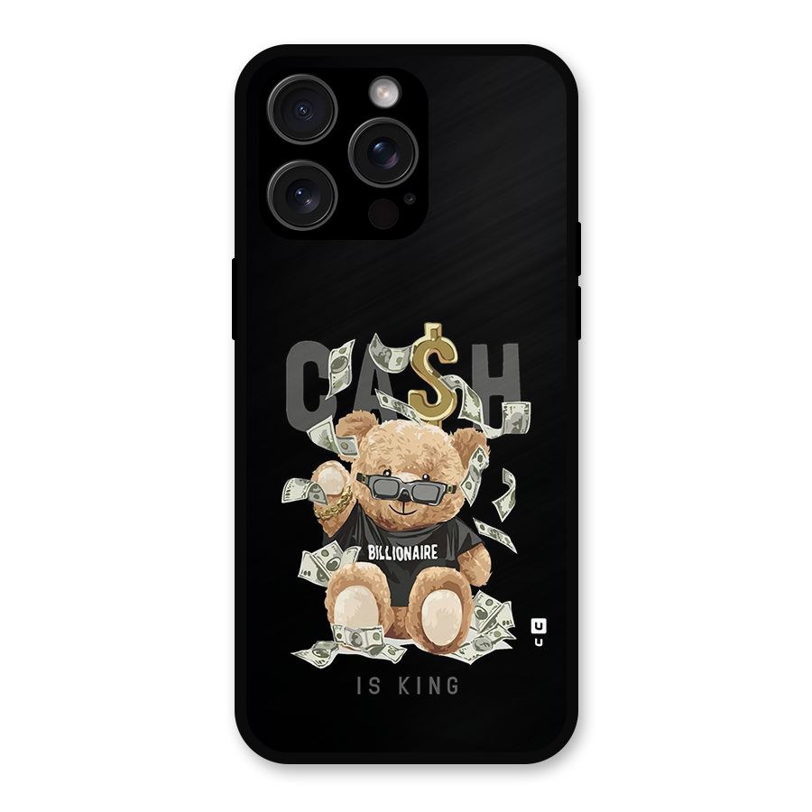 Billionaire Teddy Metal Back Case for iPhone 15 Pro Max