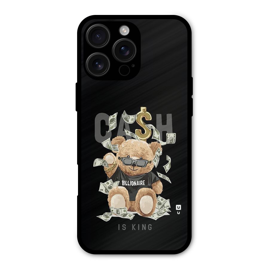 Billionaire Teddy Metal Back Case for iPhone 16 Pro Max