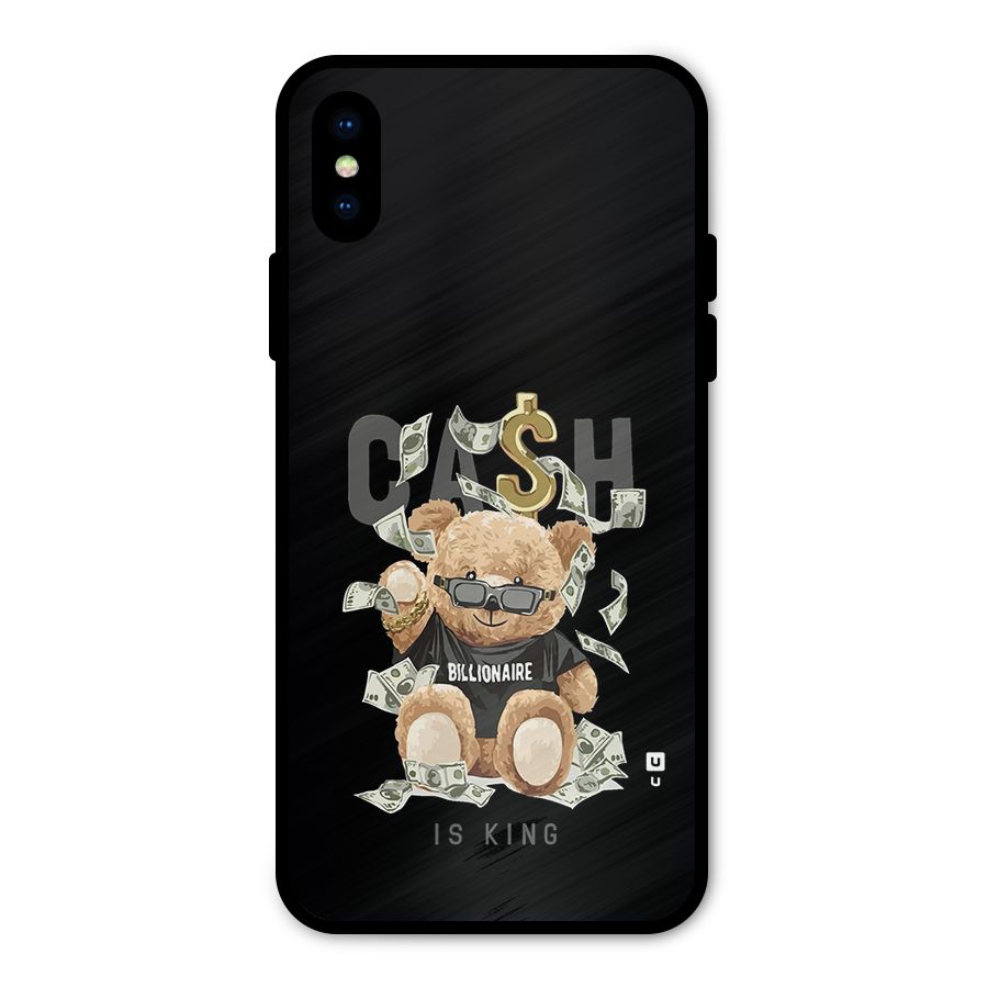 Billionaire Teddy Metal Back Case for iPhone X