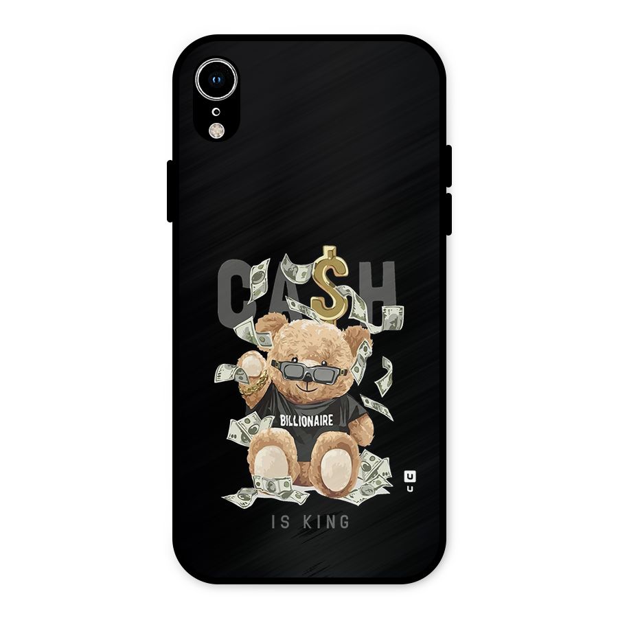 Billionaire Teddy Metal Back Case for iPhone XR