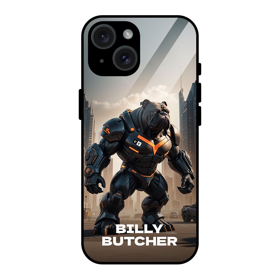 Billy Butcher Glass Back Case for iPhone 15