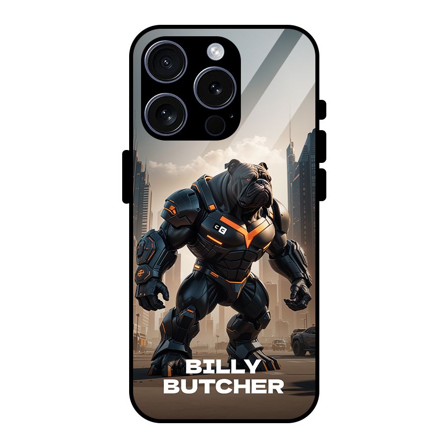 Billy Butcher Glass Back Case for iPhone 15 Pro