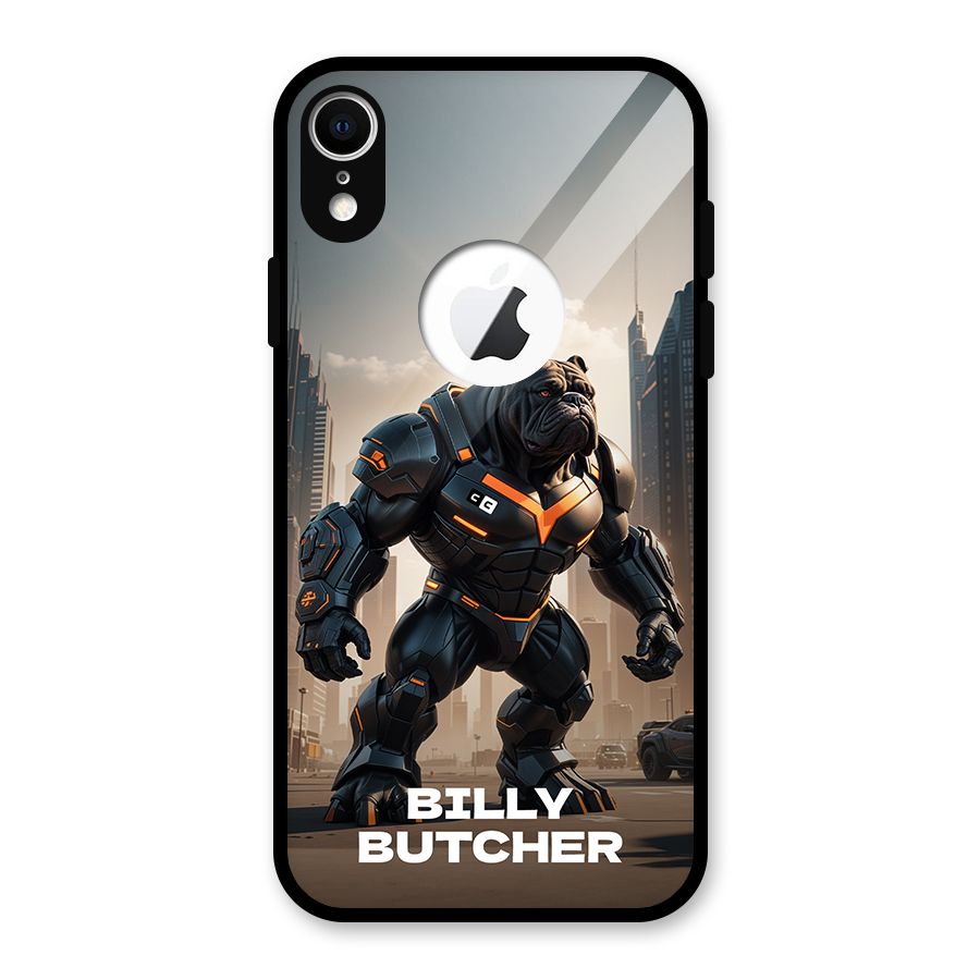 Billy Butcher Glass Back Case for iPhone XR Logo Cut